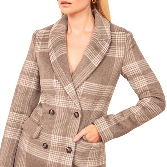 Reformation York Double Breasted Wool Blend Coat - Picture 2 of 10